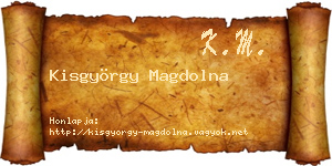 Kisgyörgy Magdolna névjegykártya
